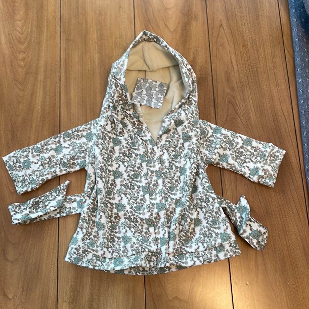 Kate Quinn Bathrobe 0-12M Jadite Ditsy Floral Fully Lined Beach Cover Robe NWT